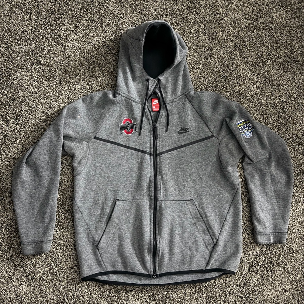 OHIO STATE OSU BUCKEYES PLAYER ISSUED 2017 COTTON BOWL NIKE TECH FLEECE HOODIE